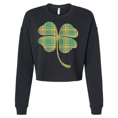 Paid Shamrock Clover Cropped Pullover Crew