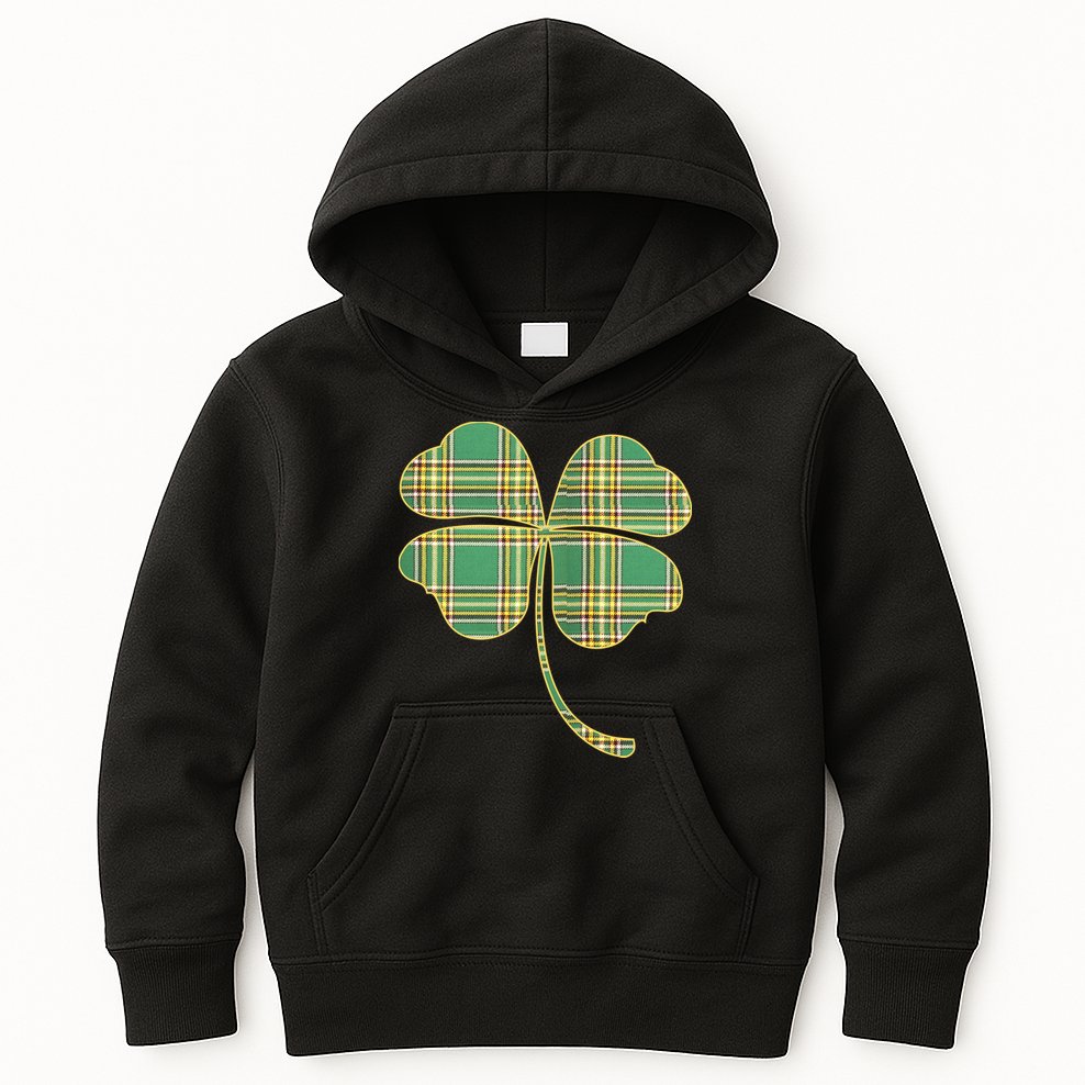 Paid Shamrock Clover Kids Hoodie
