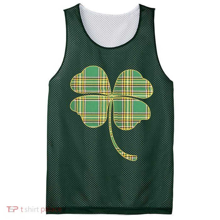 Paid Shamrock Clover Mesh Reversible Basketball Jersey Tank