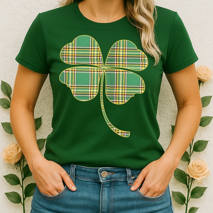 Paid Shamrock Clover Womens T-Shirt