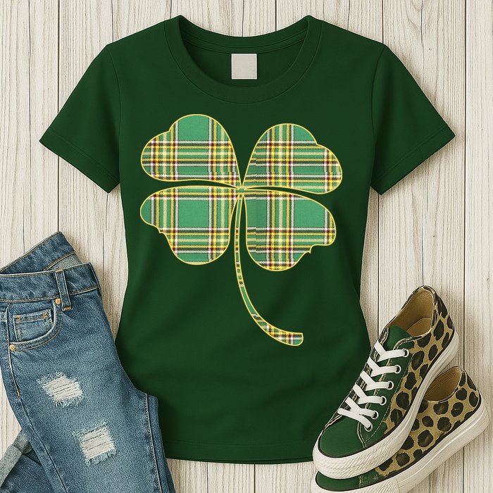 Paid Shamrock Clover Womens T-Shirt