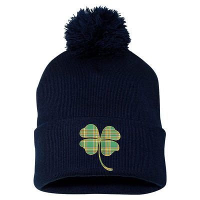 Paid Shamrock Clover Pom Pom 12in Knit Beanie