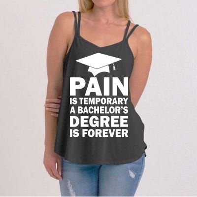 Pain Is Temporary A Bachelor's Degree Is Forever Women's Strappy Tank