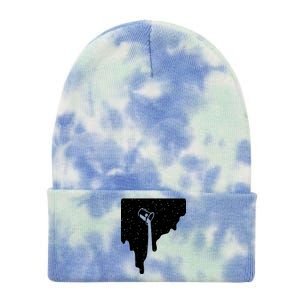 Paint Bucket Galaxy Tie Dye 12in Knit Beanie