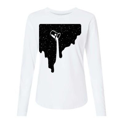 Paint Bucket Galaxy Womens Cotton Relaxed Long Sleeve T-Shirt