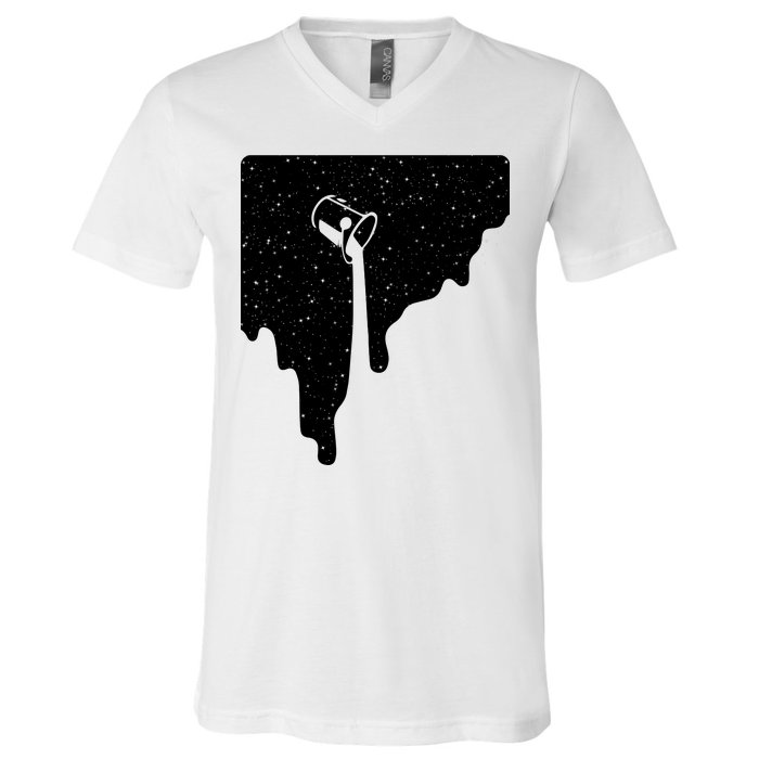 Paint Bucket Galaxy V-Neck T-Shirt