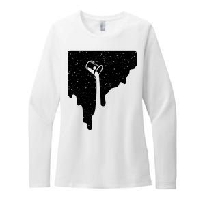 Paint Bucket Galaxy Womens CVC Long Sleeve Shirt