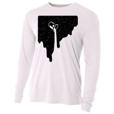 Paint Bucket Galaxy Cooling Performance Long Sleeve Crew