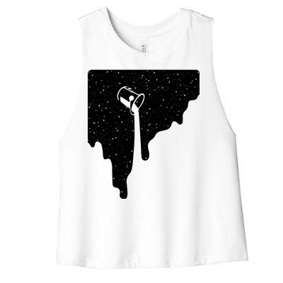 Paint Bucket Galaxy Women's Racerback Cropped Tank