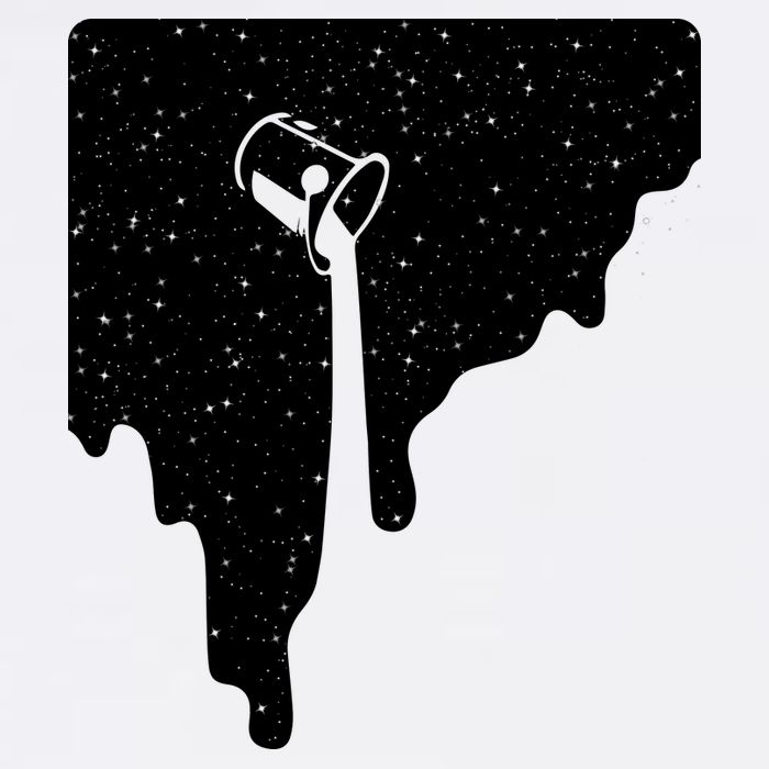 Paint Bucket Galaxy Golf Towel