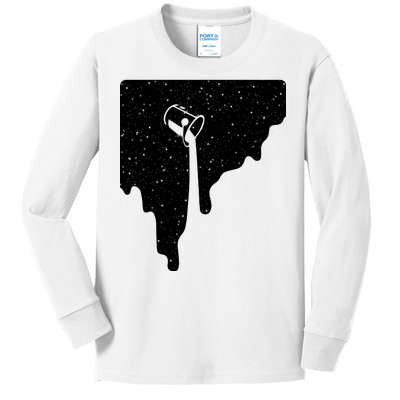 Paint Bucket Galaxy Kids Long Sleeve Shirt