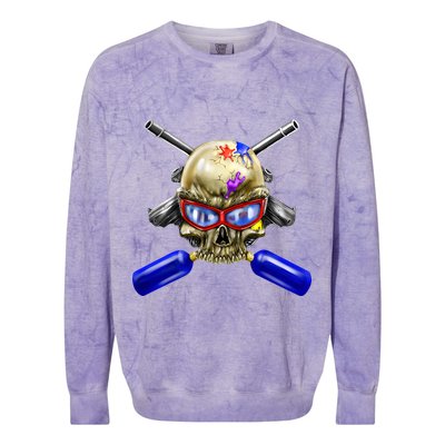 Paintball Skull Colorblast Crewneck Sweatshirt