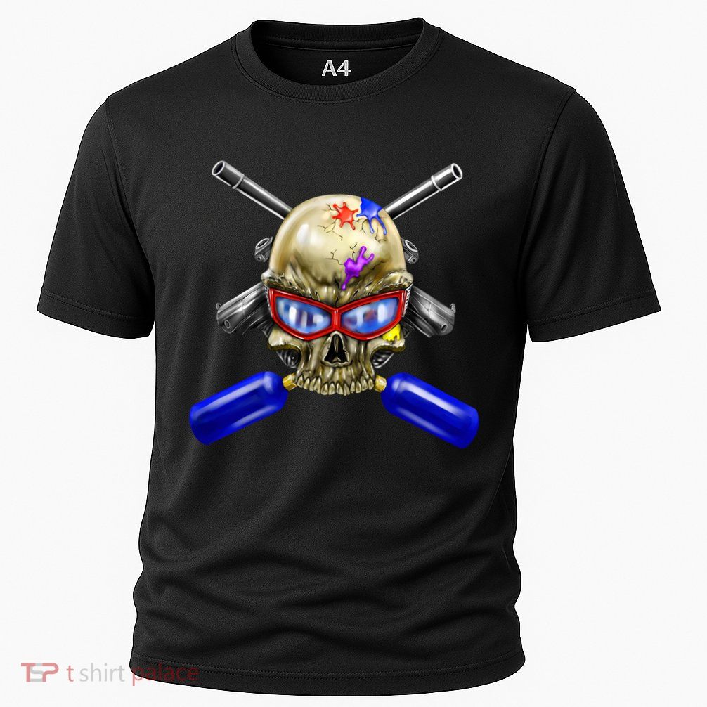 Paintball Skull Cooling Performance Crew T-Shirt