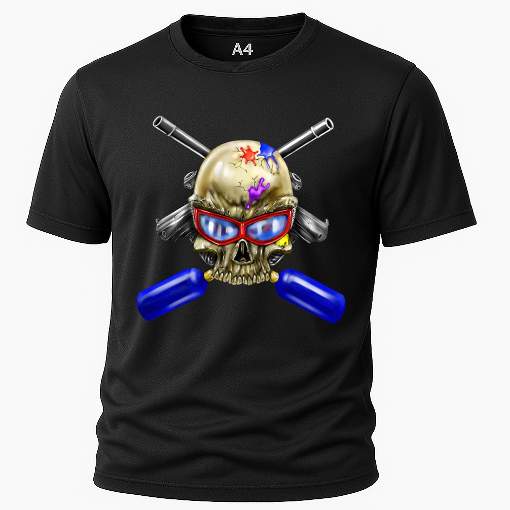 Paintball Skull Cooling Performance Crew T-Shirt