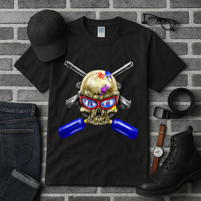 Paintball Skull Tall T-Shirt