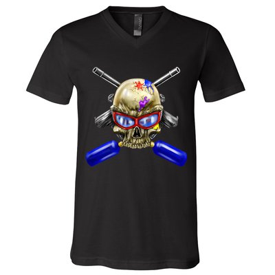 Paintball Skull V-Neck T-Shirt