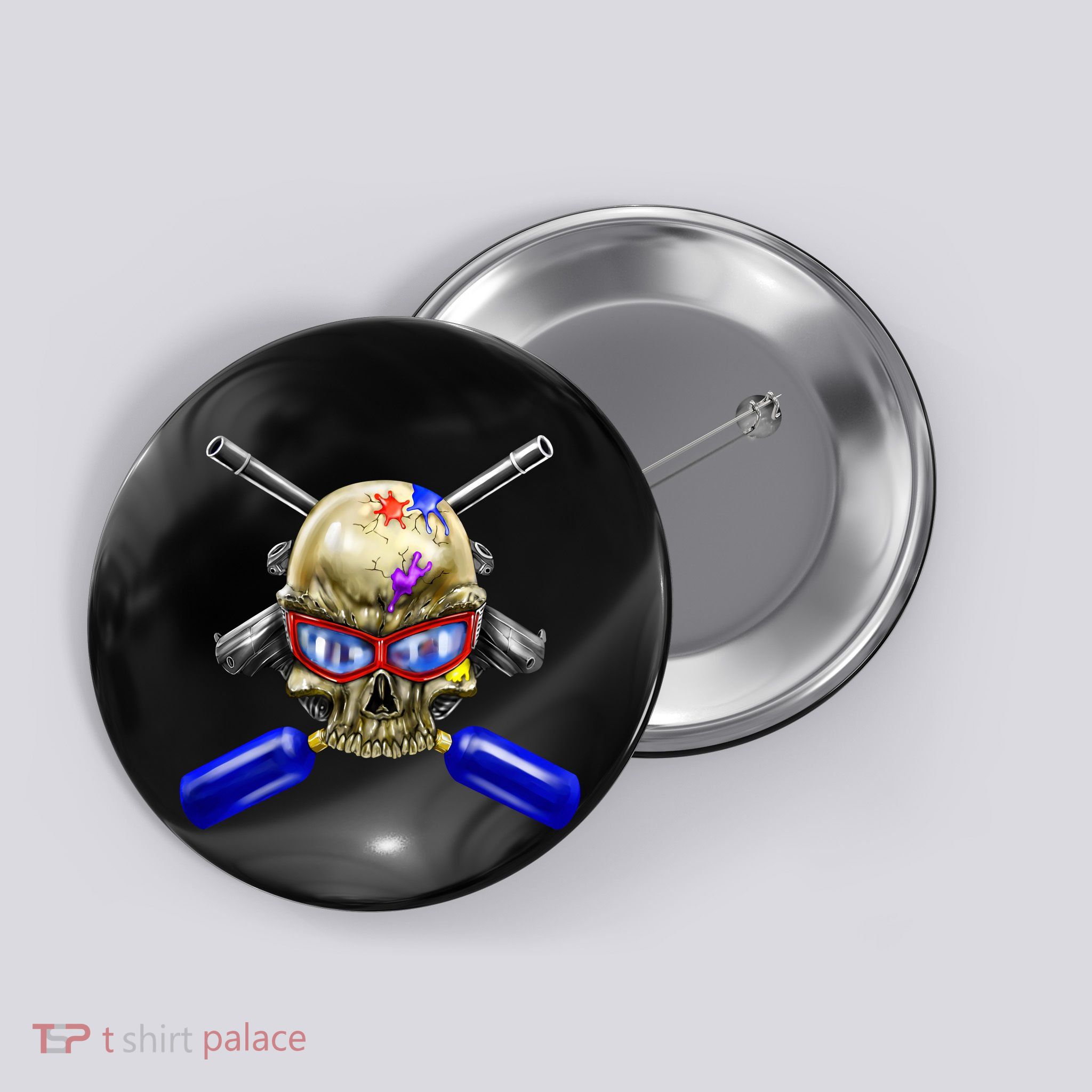 Paintball Skull Button