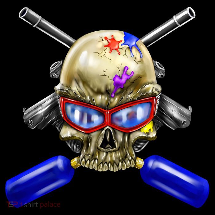 Paintball Skull Drawstring Bag