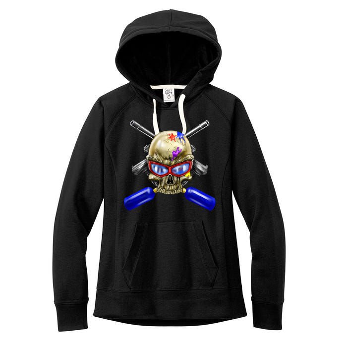 Paintball Skull Women's Fleece Hoodie