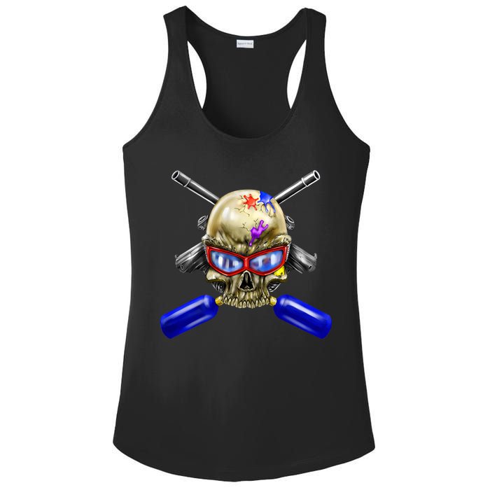 Paintball Skull Ladies PosiCharge Competitor Racerback Tank