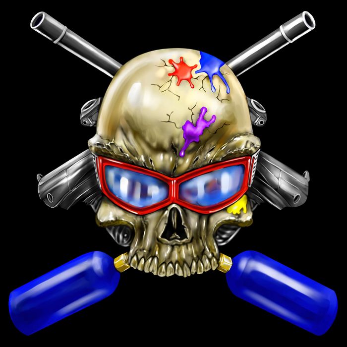 Paintball Skull Magnet