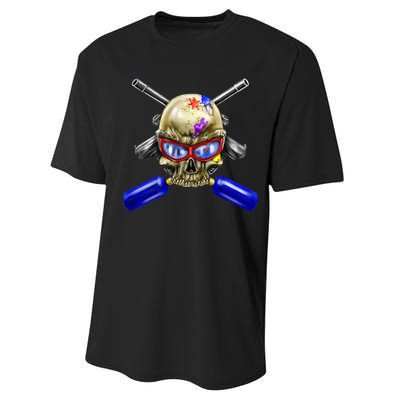 Paintball Skull Performance Sprint T-Shirt