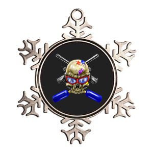 Paintball Skull Metallic Star Ornament