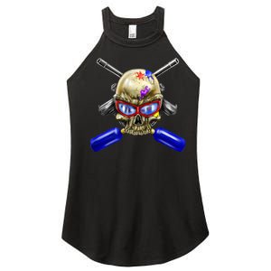 Paintball Skull Women's Perfect Tri Rocker Tank