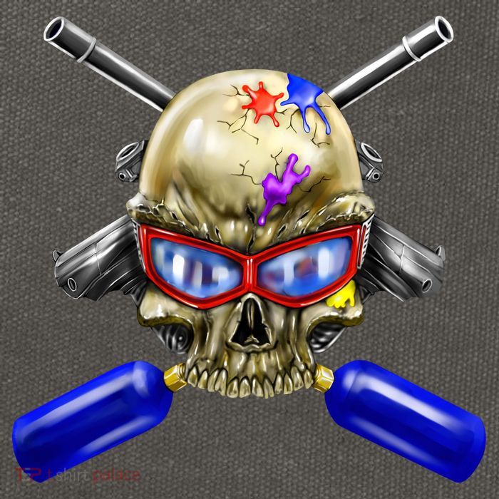 Paintball Skull Cotton Canvas Backpack