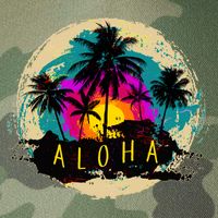 Painted Aloha Palms Beach Legacy Tie Dye Trucker Hat