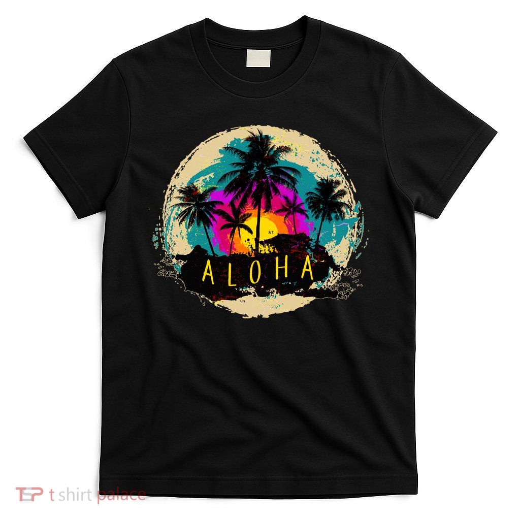 Painted Aloha Palms Beach T-Shirt