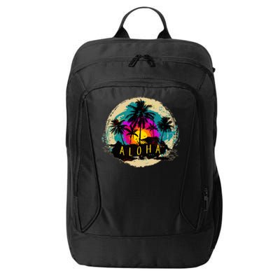 Painted Aloha Palms Beach City Backpack