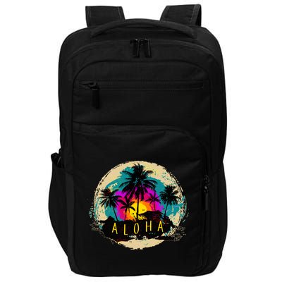 Painted Aloha Palms Beach Impact Tech Backpack