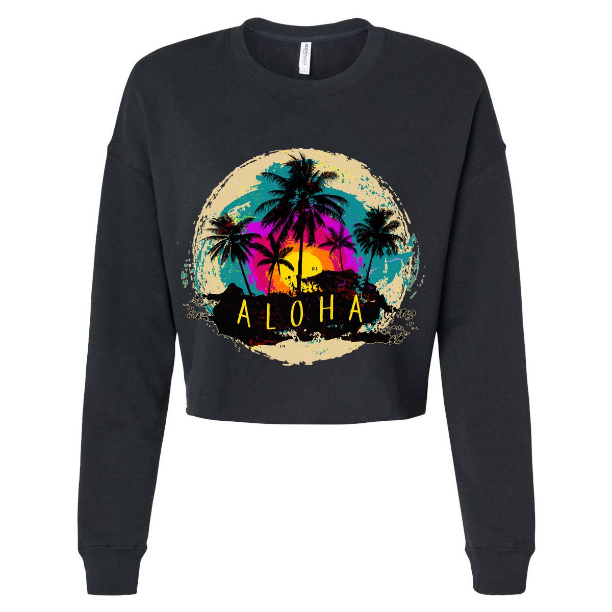 Painted Aloha Palms Beach Sustainable Bucket Hat