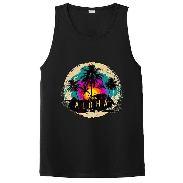 Painted Aloha Palms Beach PosiCharge Competitor Tank