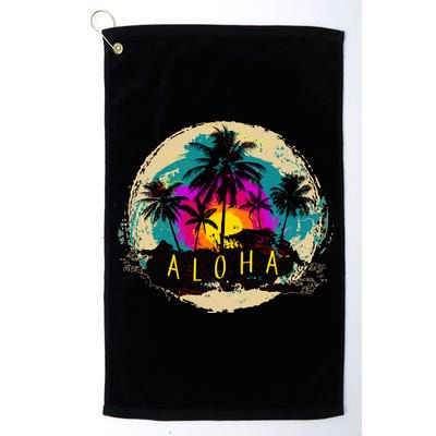 Painted Aloha Palms Beach Golf Towel