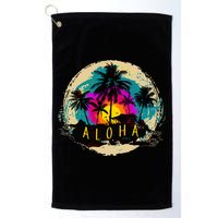 Painted Aloha Palms Beach Golf Towel