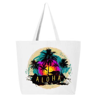 Painted Aloha Palms Beach 25L Jumbo Tote