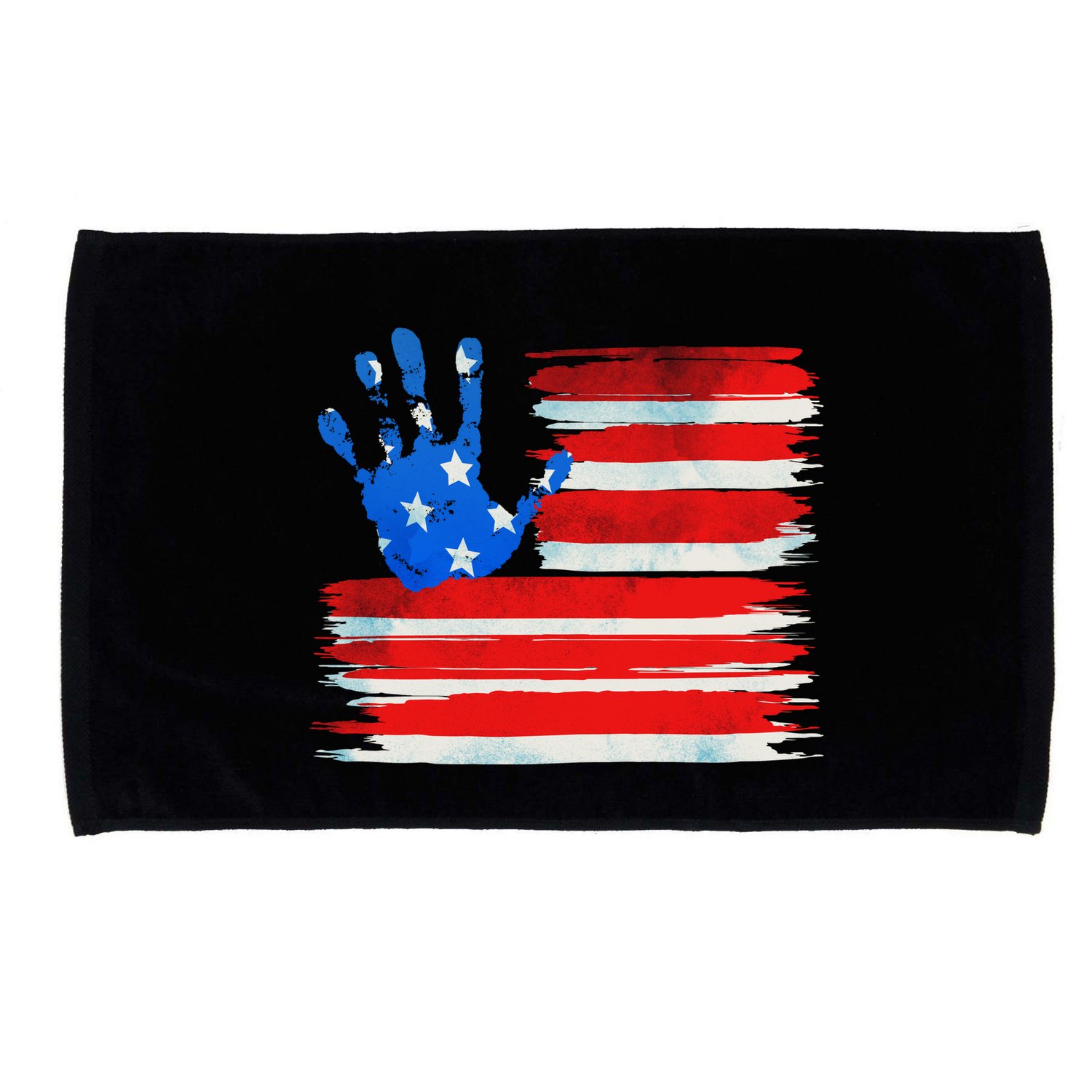 Painted American Flag Hand Print Microfiber Hand Towel