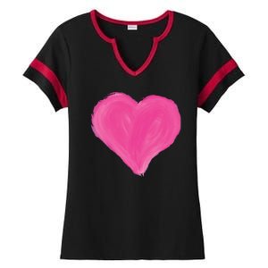 Painted Heart Ladies Halftime Notch Neck Tee