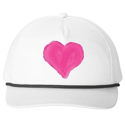 Painted Heart Snapback Five-Panel Rope Hat