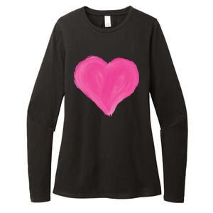 Painted Heart Womens CVC Long Sleeve Shirt