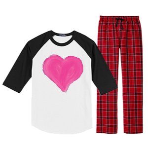 Painted Heart Raglan Sleeve Pajama Set