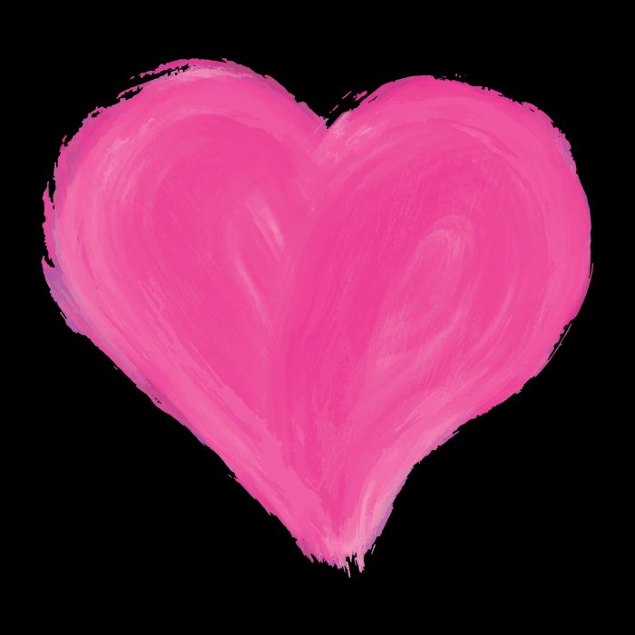 Painted Heart Flat Bill Trucker Hat