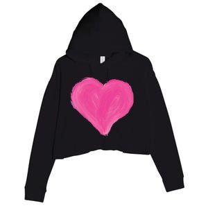 Painted Heart Crop Fleece Hoodie