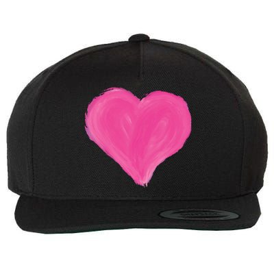 Painted Heart Wool Snapback Cap