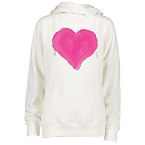 Painted Heart Womens Funnel Neck Pullover Hood