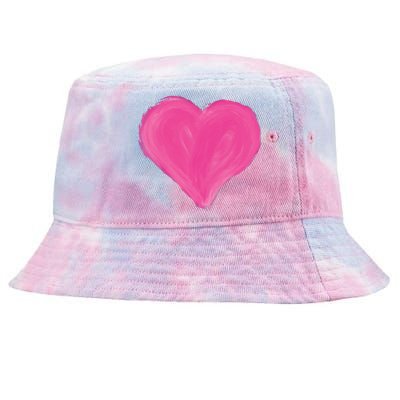 Painted Heart Tie-Dyed Bucket Hat