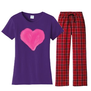 Painted Heart Women's Flannel Pajama Set