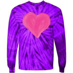 Painted Heart Tie-Dye Long Sleeve Shirt